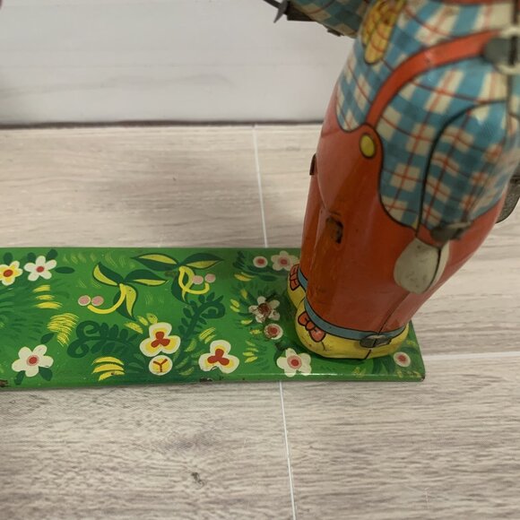 Vintage Japan Tin Wind Up Skip Rope Mechanical Toy Imperfect Please Read - Picture 8 of 13